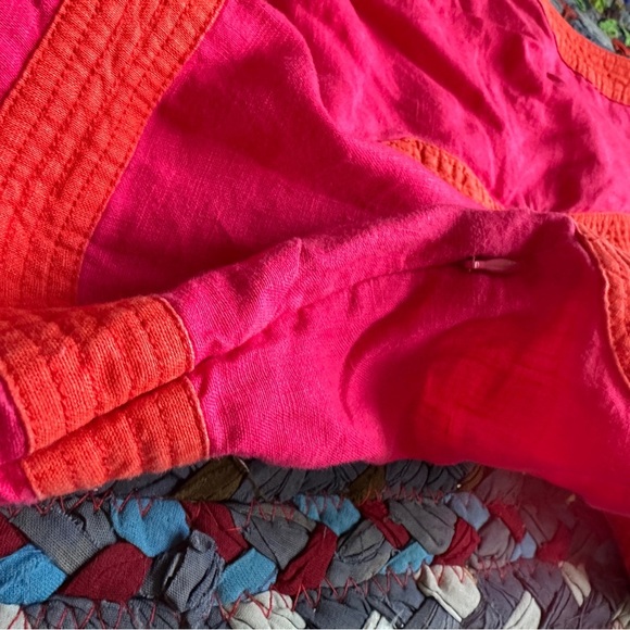 Boden Hot Pink Linen Notch Neck Sleeveless Shift Dress Women’s Size 6 Summer - Picture 15 of 16